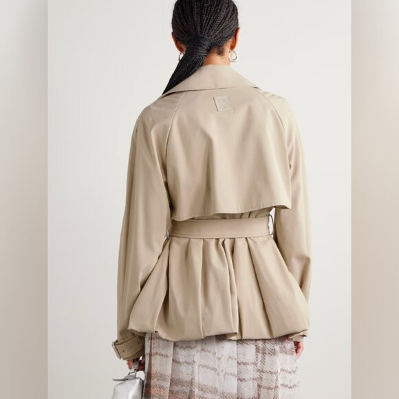 LOEWE Double-breasted pleated cotton-twill jacket - Picture 2 of 13